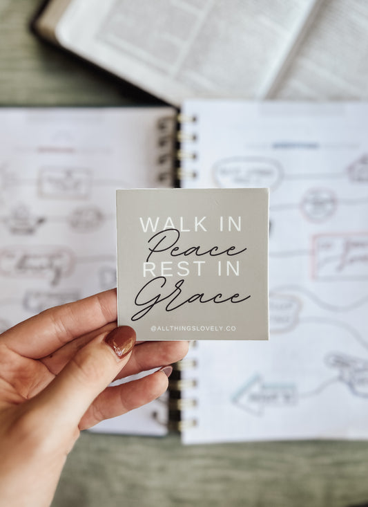 Walk in Peace Rest in Grace Sticker